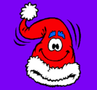 Dibujo Gorro de Papa Noel pintado por caca