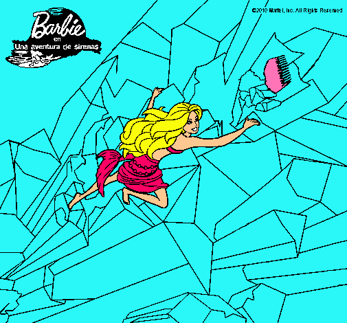 Dibujo Barbie escalando pintado por LauraParraRubio