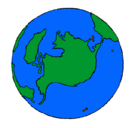 Dibujo Planeta Tierra pintado por mayel