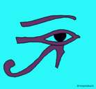 Dibujo Ojo Horus pintado por ojos