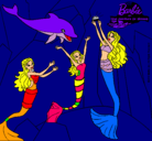 Dibujo Barbie con la perla marina pintado por topoyiyo
