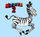 Dibujo Madagascar 2 Marty pintado por TONI