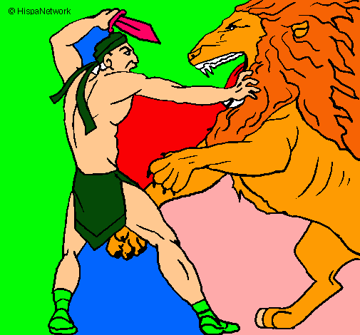 Gladiador contra león