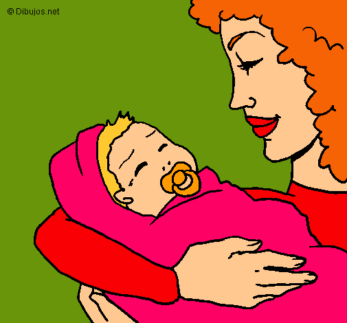 Dibujo Madre con su bebe II pintado por Ayelen