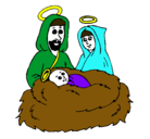 Dibujo Natividad pintado por Teresita