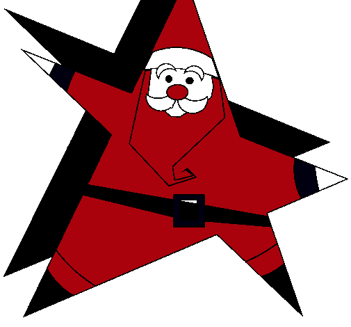 Papa Noel en forma de estrella