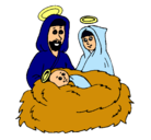 Dibujo Natividad pintado por dariana