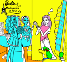 Dibujo Barbie de compras con sus amigas pintado por vanesa69