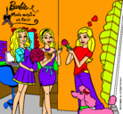 Dibujo Barbie de compras con sus amigas pintado por sarana