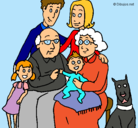 Dibujo Familia pintado por caro