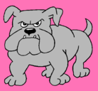 Dibujo Perro Bulldog pintado por harol