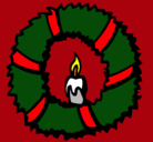 Dibujo Corona de navidad II pintado por julieta