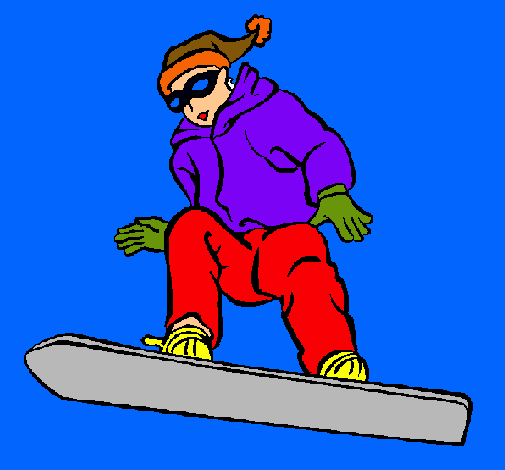 Dibujo Snowboard pintado por juanda