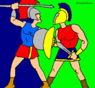 Dibujo Lucha de gladiadores pintado por correcaminos