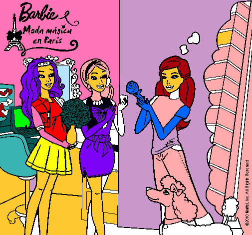 Barbie de compras con sus amigas