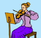 Dibujo Dama violinista pintado por POLLITA
