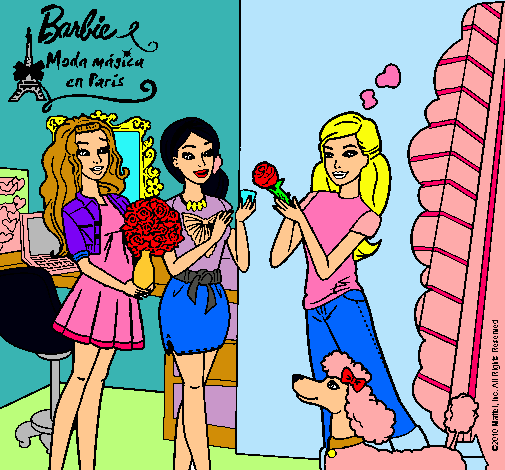 Barbie de compras con sus amigas