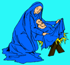 Dibujo Nacimiento del niño Jesús pintado por miminena