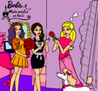 Dibujo Barbie de compras con sus amigas pintado por LauraParraRubio