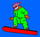 Dibujo Snowboard pintado por Migue