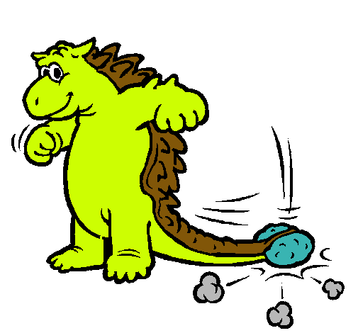 Dibujo Dinosaurio moviendo la cola pintado por ALE2004