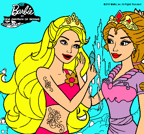 Barbie se despiede de la reina sirena