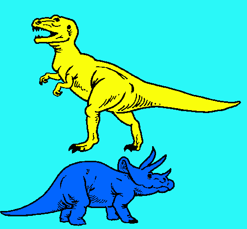 Triceratops y tiranosaurios rex