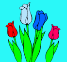 Dibujo Tulipanes pintado por tiziano