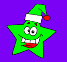 Dibujo estrella de navidad pintado por STARI