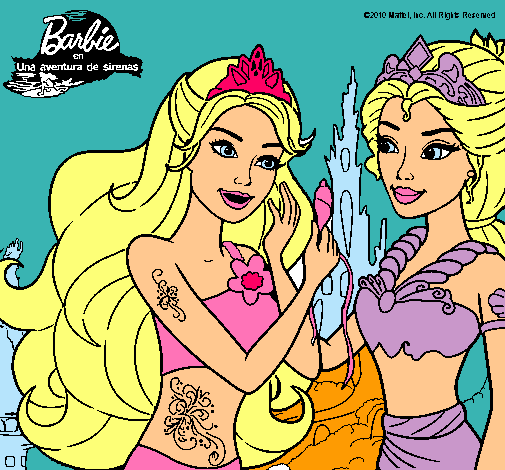 Barbie se despiede de la reina sirena