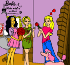 Dibujo Barbie de compras con sus amigas pintado por villavicencio