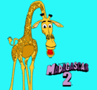 Dibujo Madagascar 2 Melman pintado por lucida