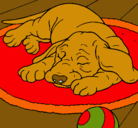 Dibujo Perro durmiendo pintado por flopigb