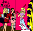 Dibujo Barbie de compras con sus amigas pintado por Irene-VLC