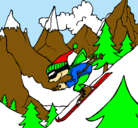 Dibujo Esquiador pintado por DAKAR