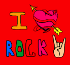 Dibujo I love rock pintado por juanpix 