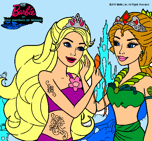 Barbie se despiede de la reina sirena