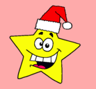 Dibujo estrella de navidad pintado por hild