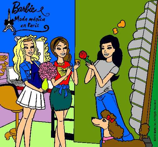 Barbie de compras con sus amigas