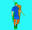 Dibujo Soldado romano pintado por irving
