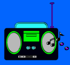 Dibujo Radio cassette 2 pintado por asulina