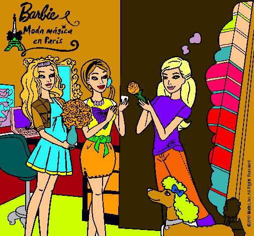 Barbie de compras con sus amigas