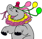 Dibujo Elefante con 3 globos pintado por 123456789020   