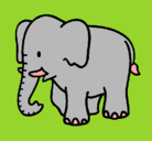 Dibujo Elefante bebe pintado por ggghh