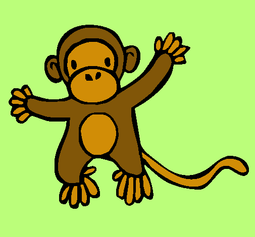 Dibujo Mono pintado por camuri