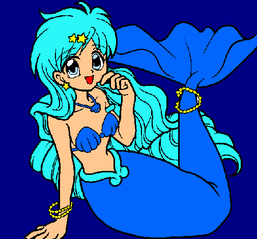 Dibujo Sirena pintado por alba-adela