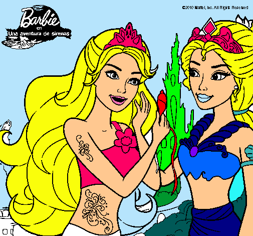 Barbie se despiede de la reina sirena