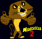 Dibujo Madagascar 2 Alex pintado por fernandito