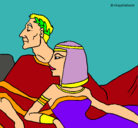 Dibujo César y Cleopatra pintado por ariadna64