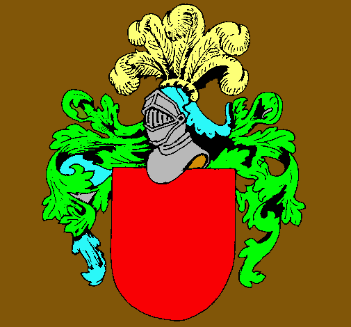 Escudo de armas y casco